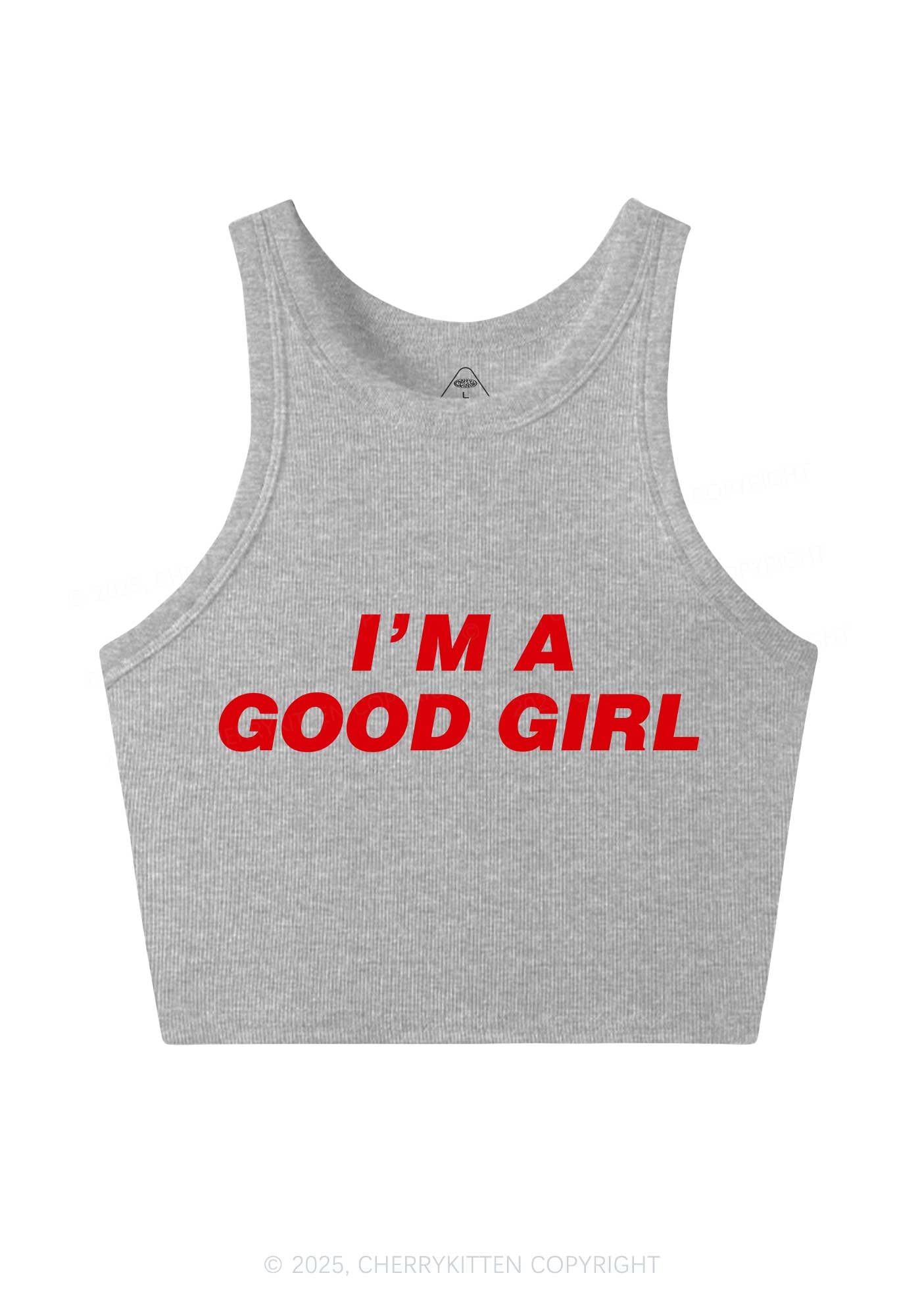 Im A Good Girl Y2K Crop Tank Top Cherrykitten