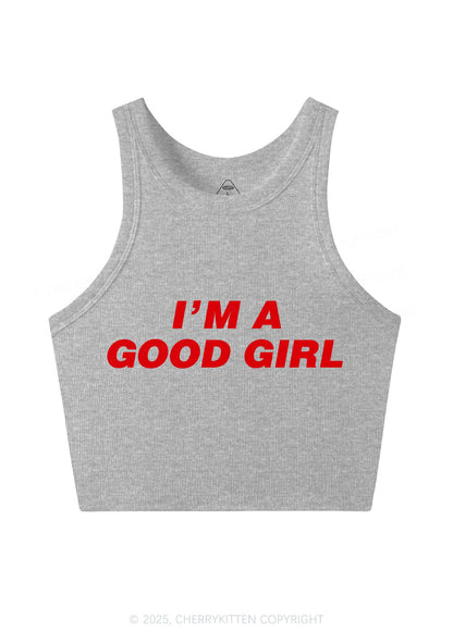 Im A Good Girl Y2K Crop Tank Top Cherrykitten