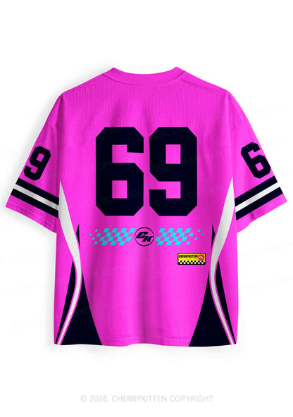 Hot Pink I Have Been Funny Y2K Sport Jersey Shirts Cherrykitten