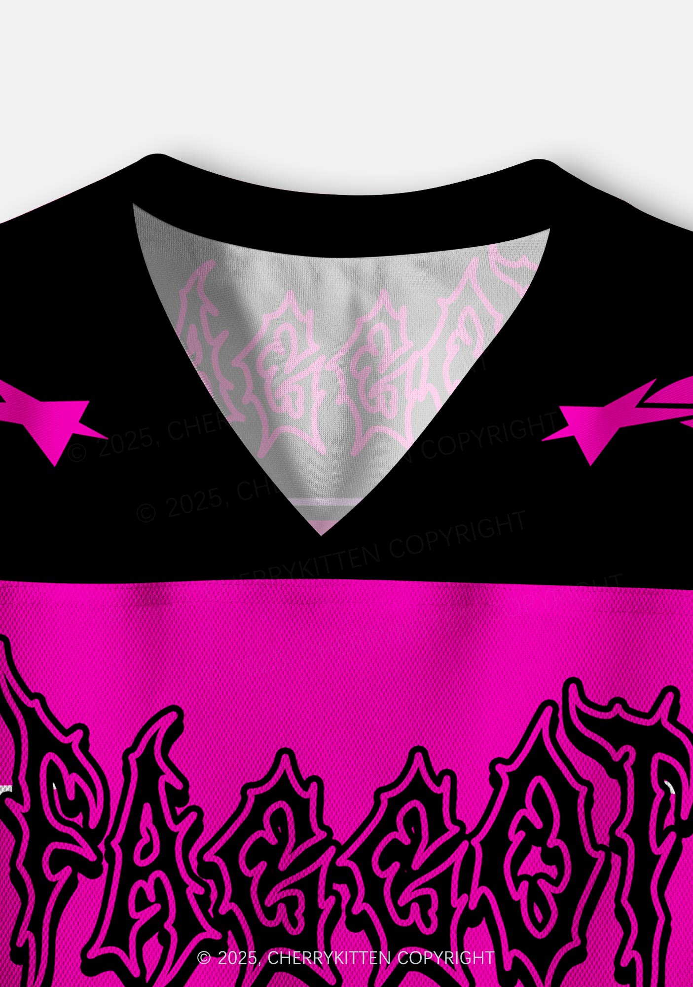 Custom Hot Pink Punk Faggot Pride Y2K Crop Sport Jersey Shirts Cherrykitten