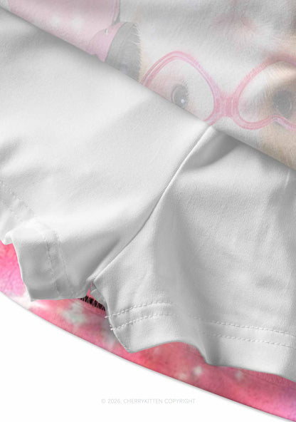 DJ Guinea Pig Y2K Print Mini Skirt Cherrykitten