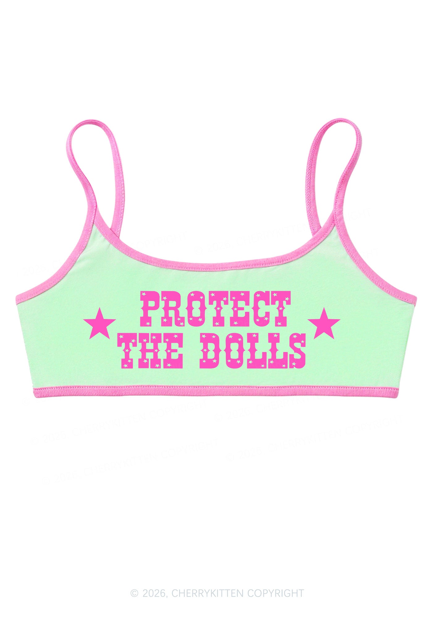 Protect The Dolls Y2K Super Crop Cami Cherrykitten