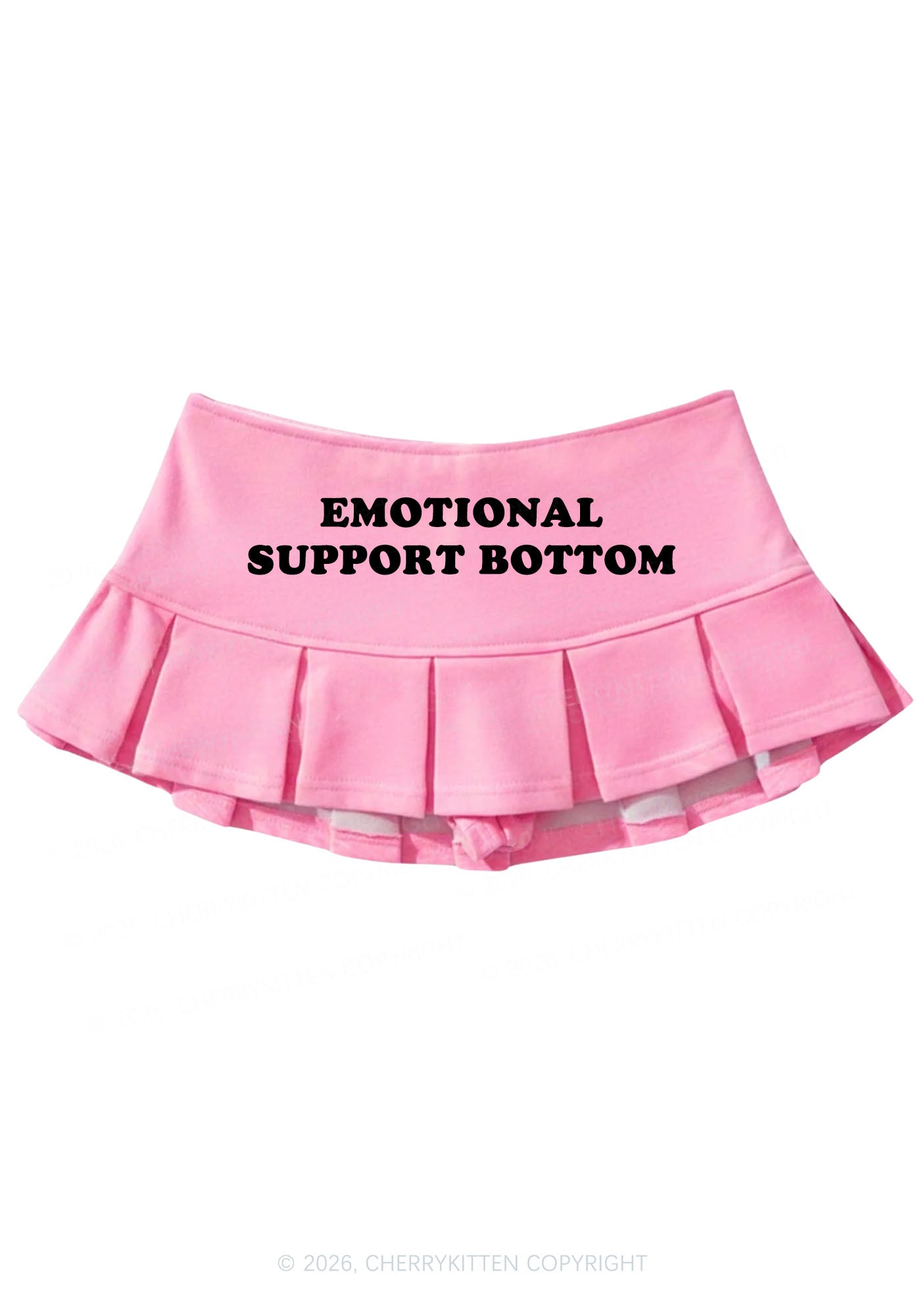 Emotional Support Bottom Pride Y2K Mini Pleated Skirts Cherrykitten