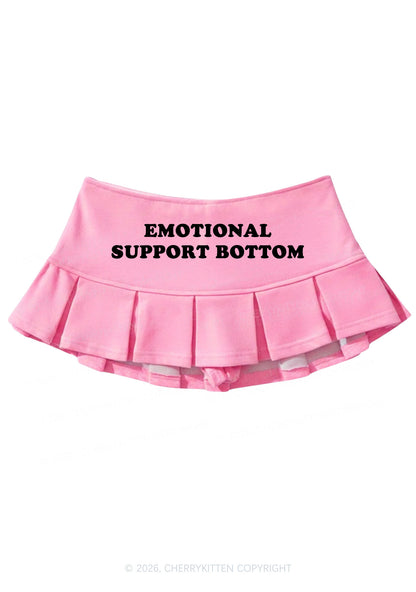 Emotional Support Bottom Pride Y2K Mini Pleated Skirts Cherrykitten