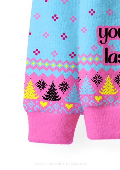 Your Last Partner Y2K Christmas Cardigan Knit Sweatshirt Cherrykitten