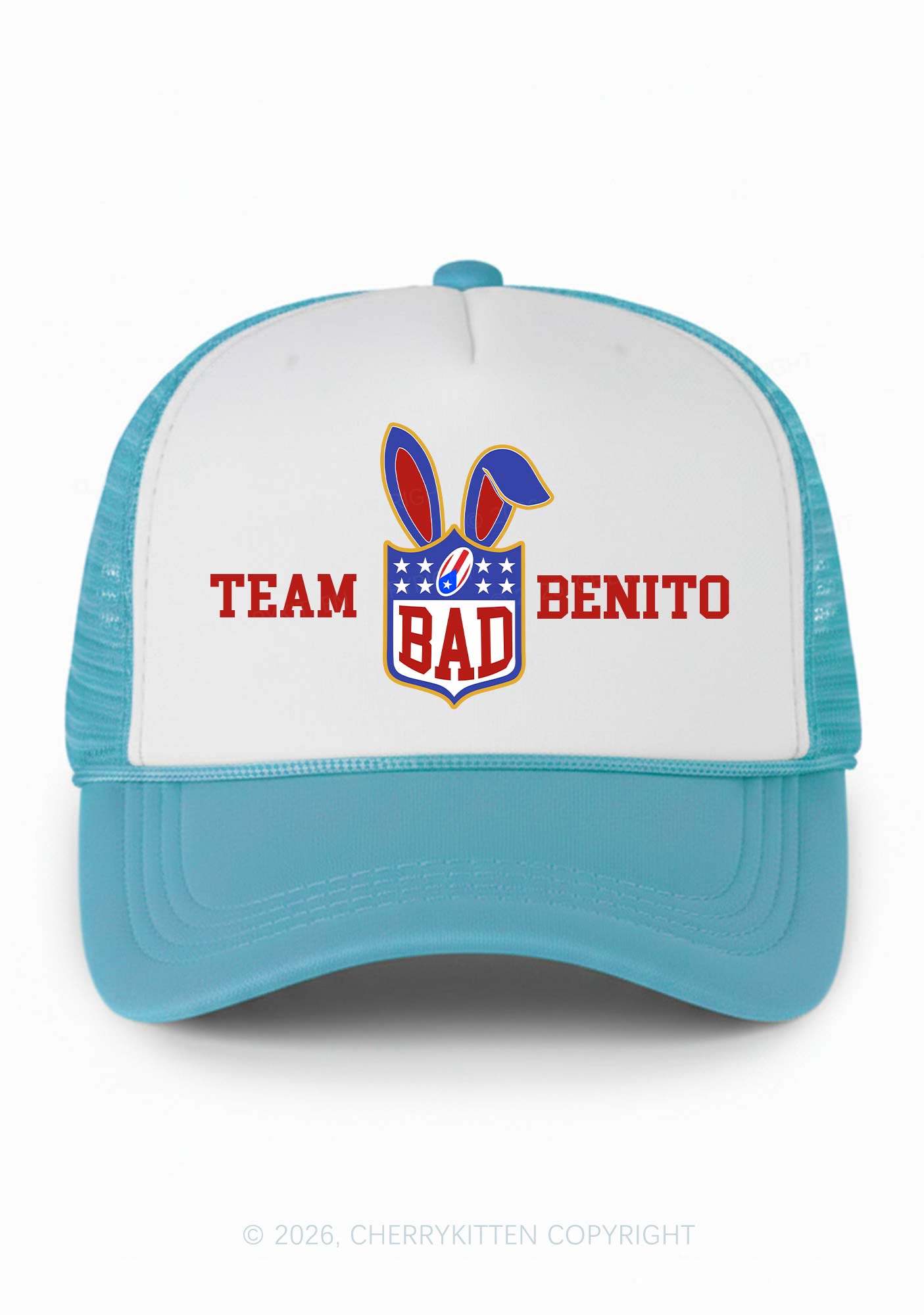 Pink Bad Bunny Y2K Colorblock Trucker Hat Cherrykitten
