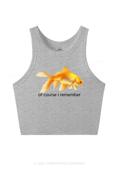 I Remember Goldfish Y2K Crop Tank Top Cherrykitten
