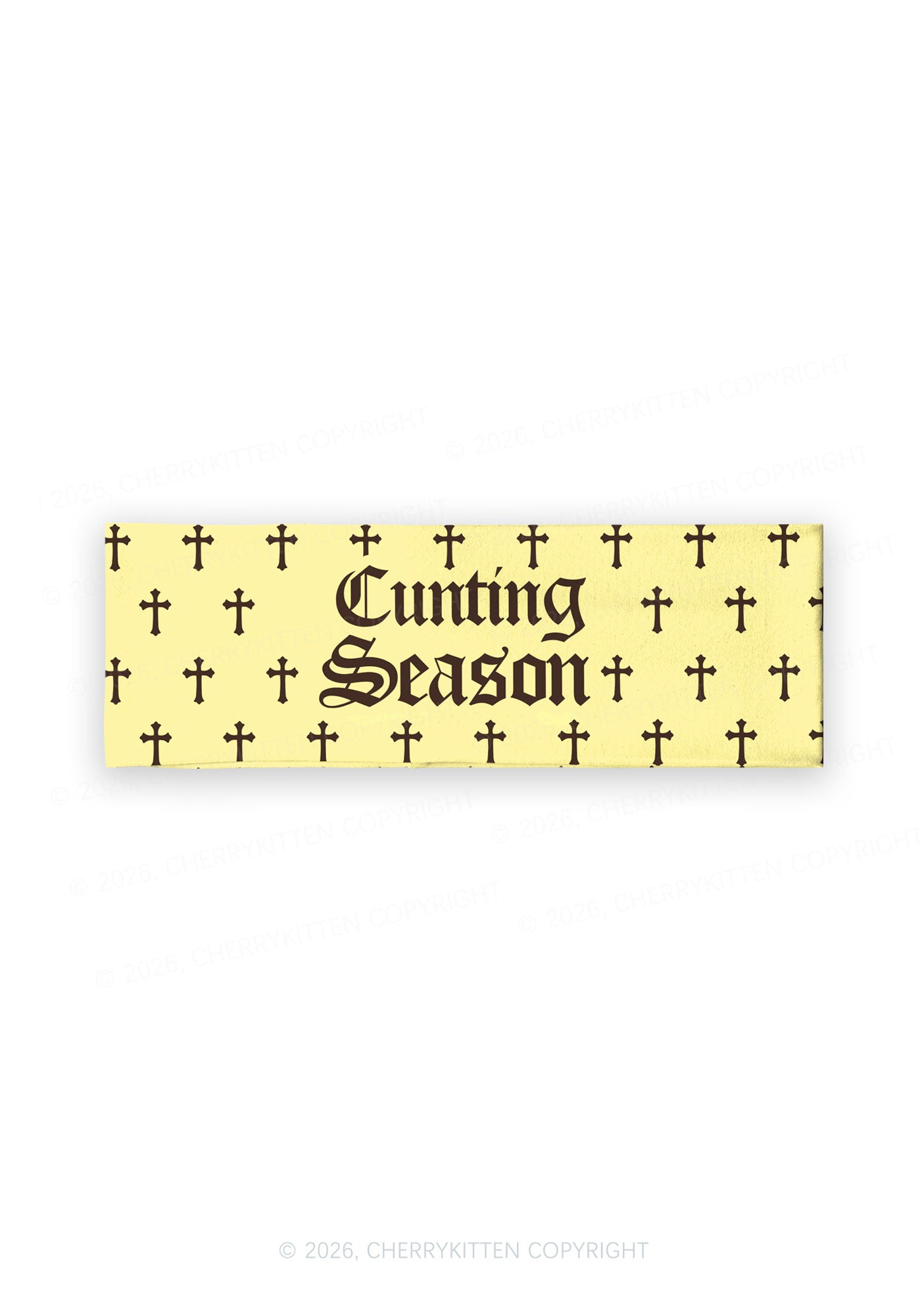 Cunting Season Cross Y2K Print Headband Cherrykitten