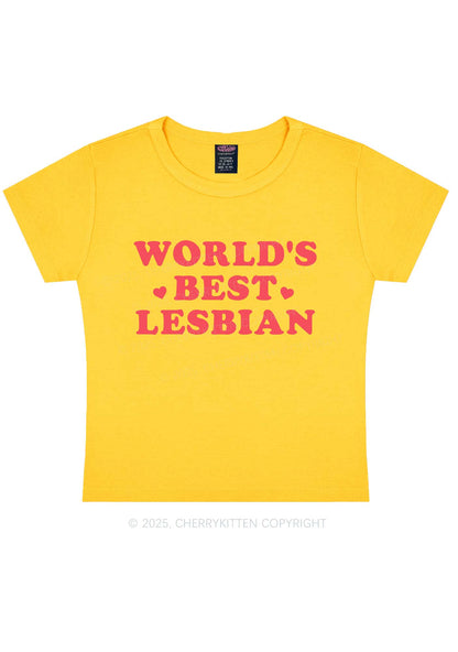 World's Best Lesbian Y2K Baby Tee Cherrykitten