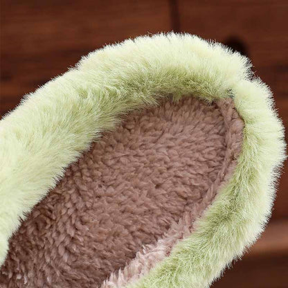 Christmas Green Cartoon Monster Y2K Plush Slippers
