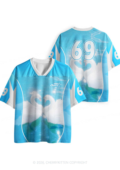 Swan Lovers Y2K Sport Jersey Shirts Cherrykitten