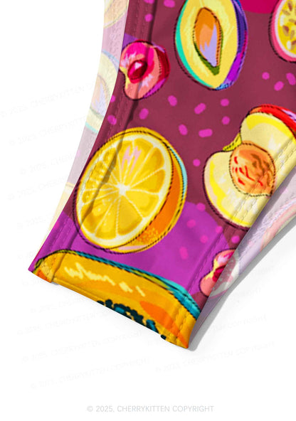 Colorful Fruits Y2K Print Bikini Set Cherrykitten