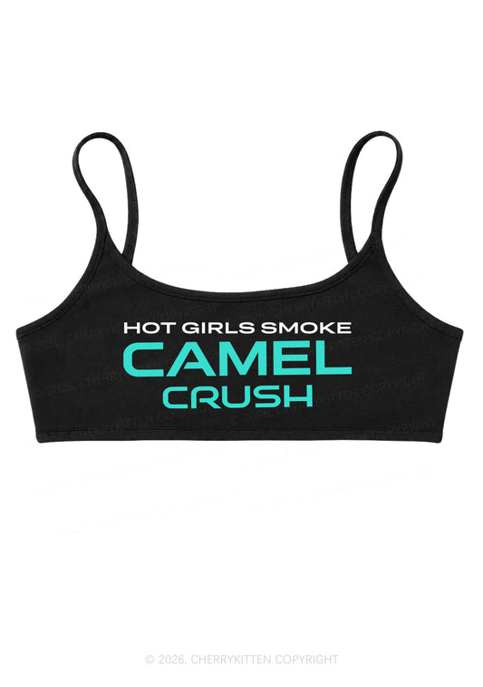 Hot Girls Smoke Mint Y2K Super Crop Cami Cherrykitten