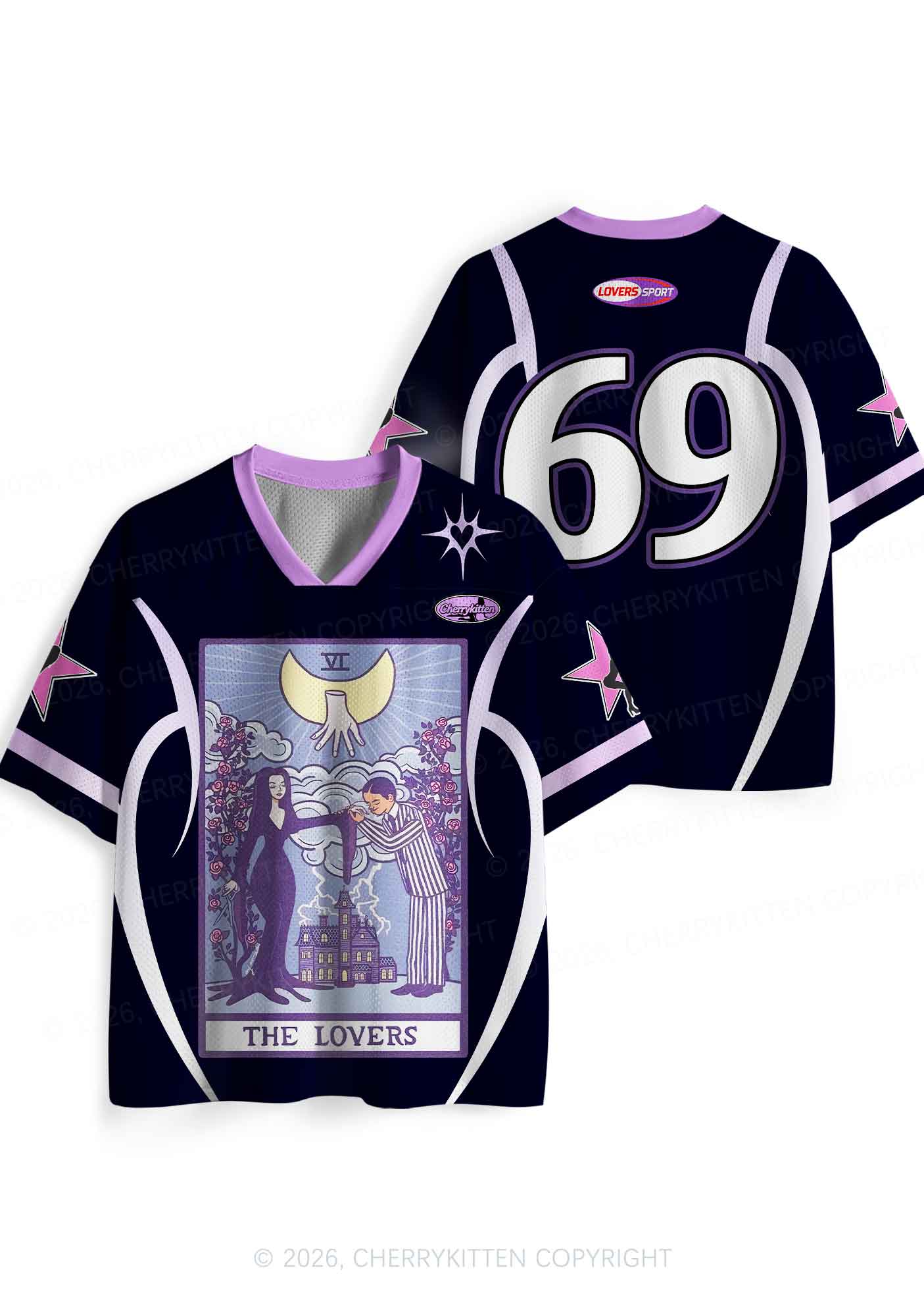 Purple Lovers Y2K Sport Jersey Shirts Cherrykitten