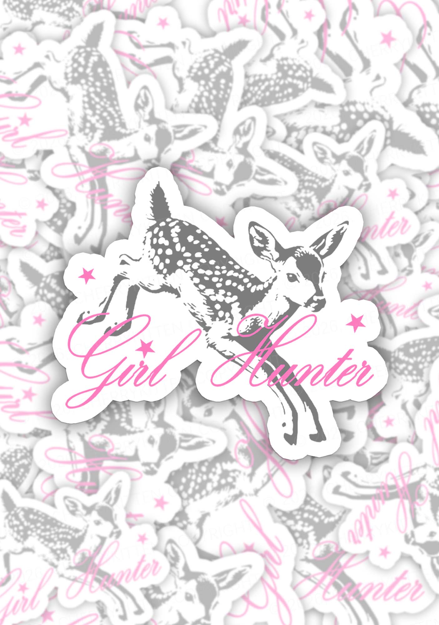 Girl Hunter Deer Pride 1pc Y2K Sticker Cherrykitten