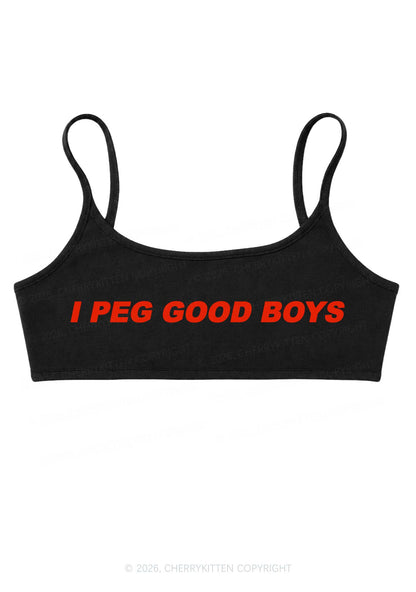 I Peg Good Boys Y2K Super Crop Cami Cherrykitten