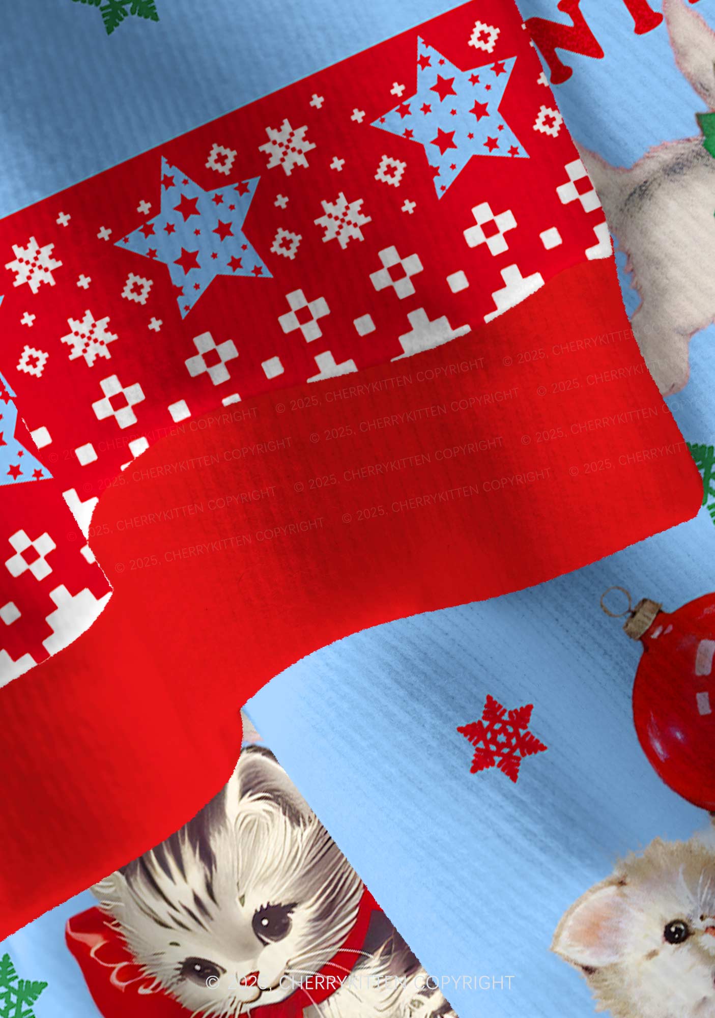 Cat Mxxf Y2K Christmas Cardigan Knit Sweatshirt Cherrykitten