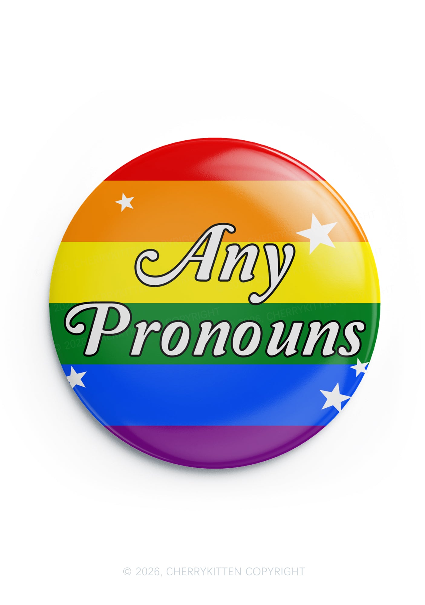 Any Pronouns Flag Pride 1Pc Y2K Pin Badge Cherrykitten