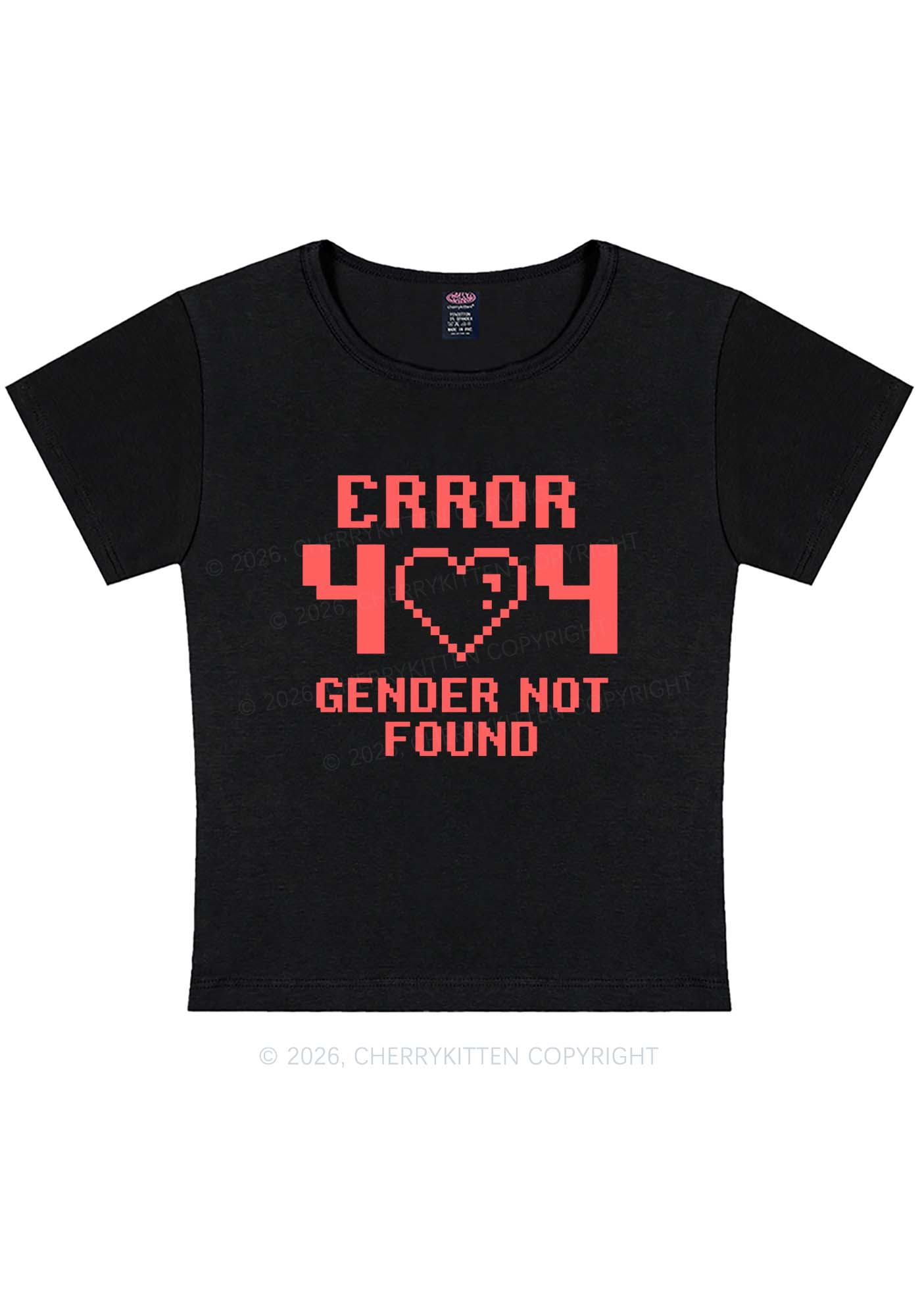 Gender Not Found Pride Y2K Baby Tee Cherrykitten