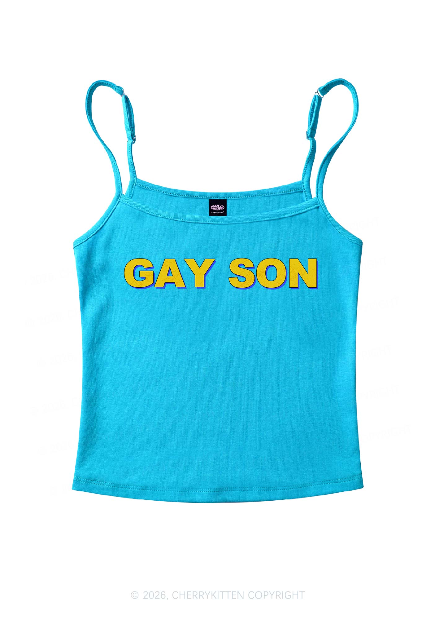 Gay Son Pride Y2K Spaghetti Strap Cami Cherrykitten