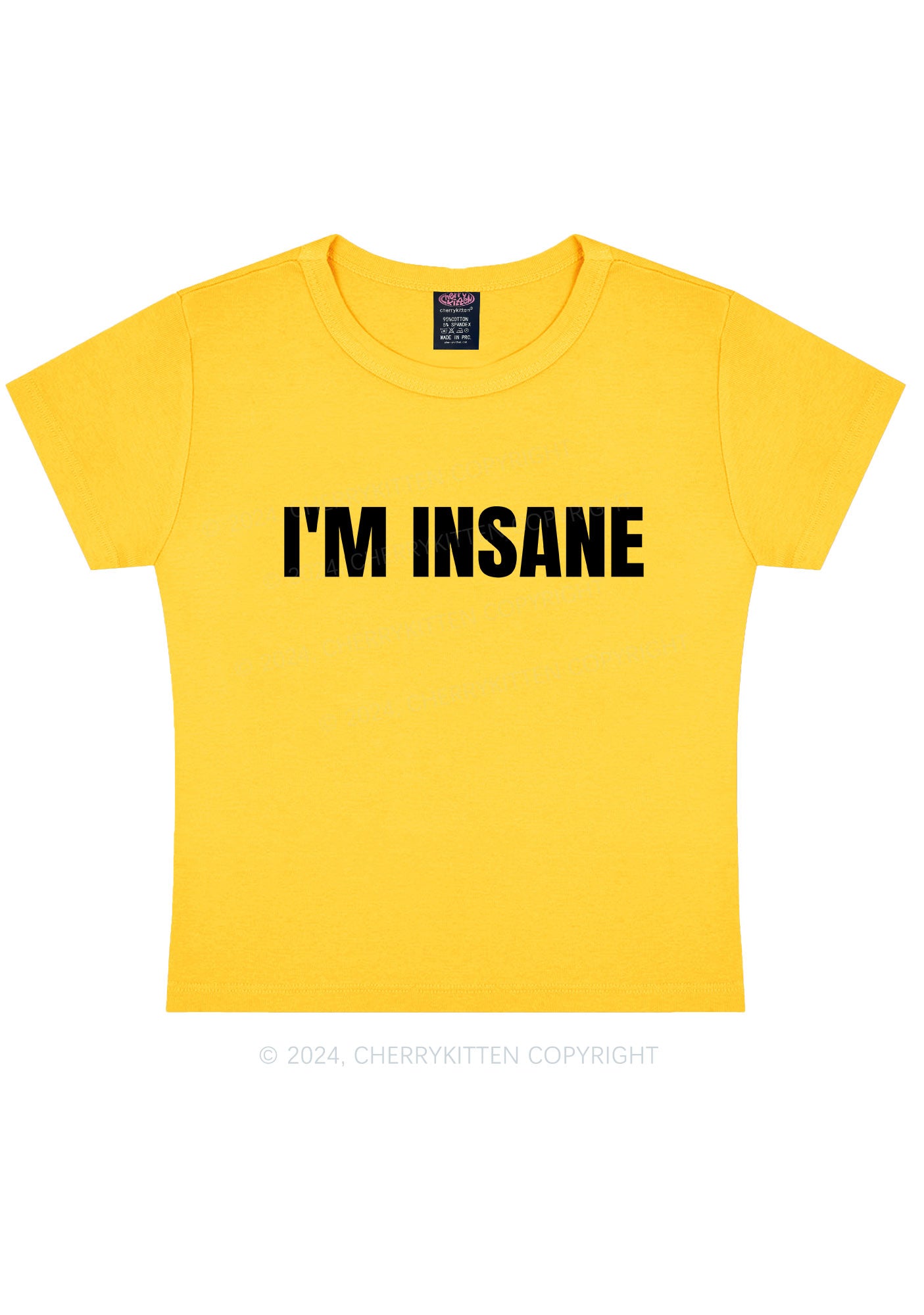 Im Insane Y2K Valentine's Day Baby Tee Cherrykitten