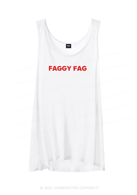 Faggy Fag Pride Y2K Sheer Boyfriend Tank Cherrykitten