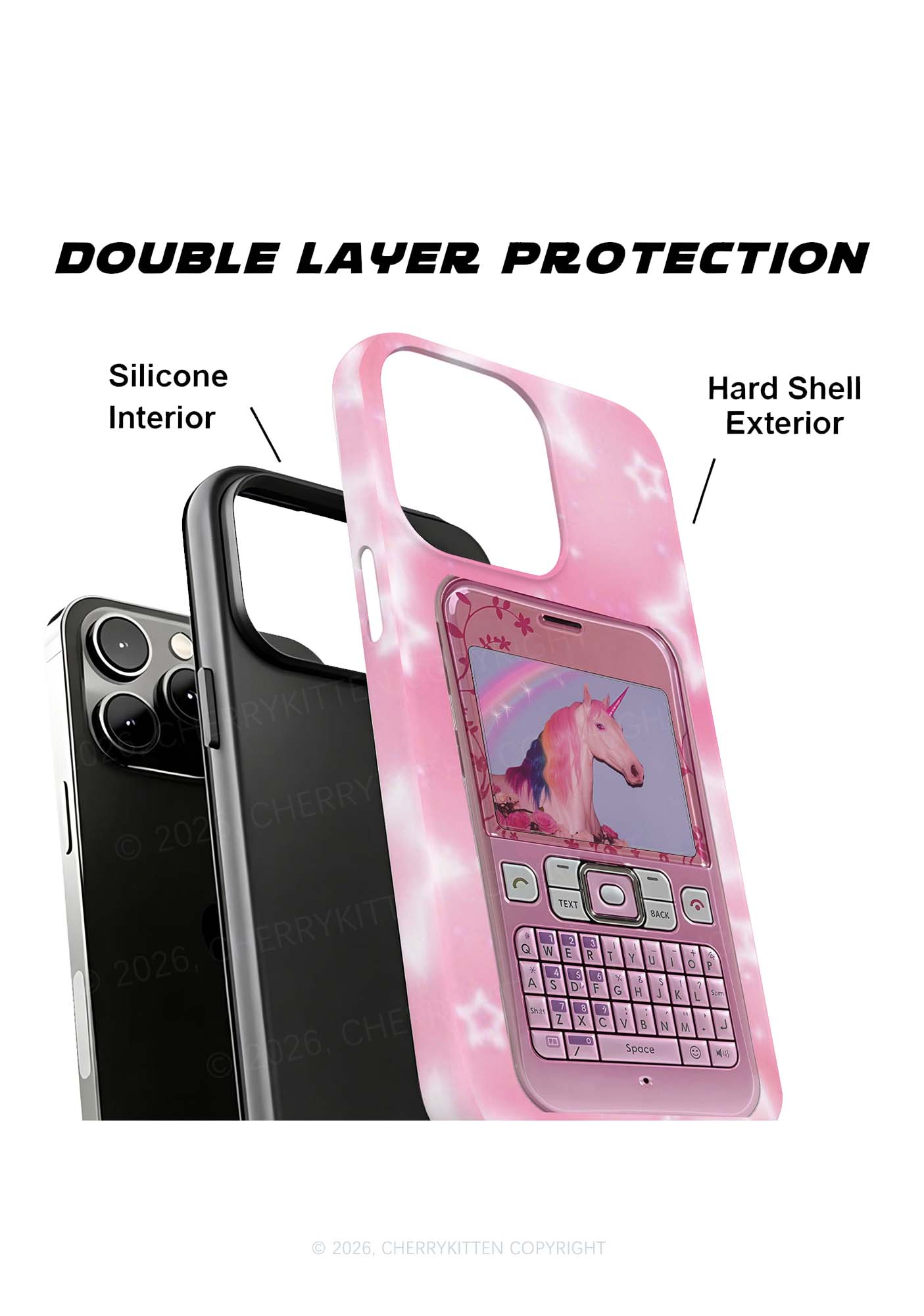 Pink Unicorn Y2K Phone Case Cherrykitten