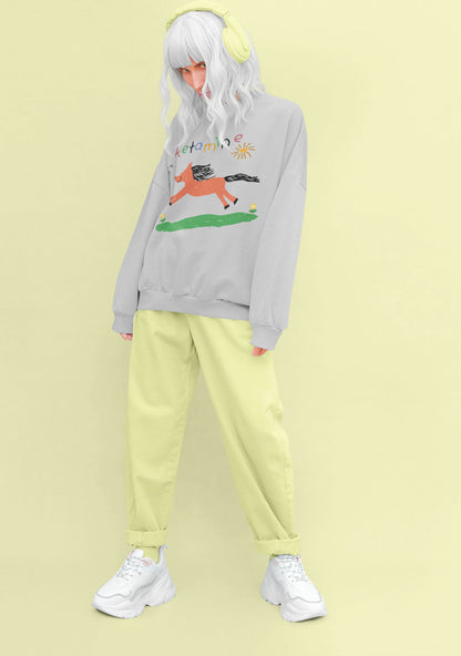 Orange Pony Y2K Sweatshirt