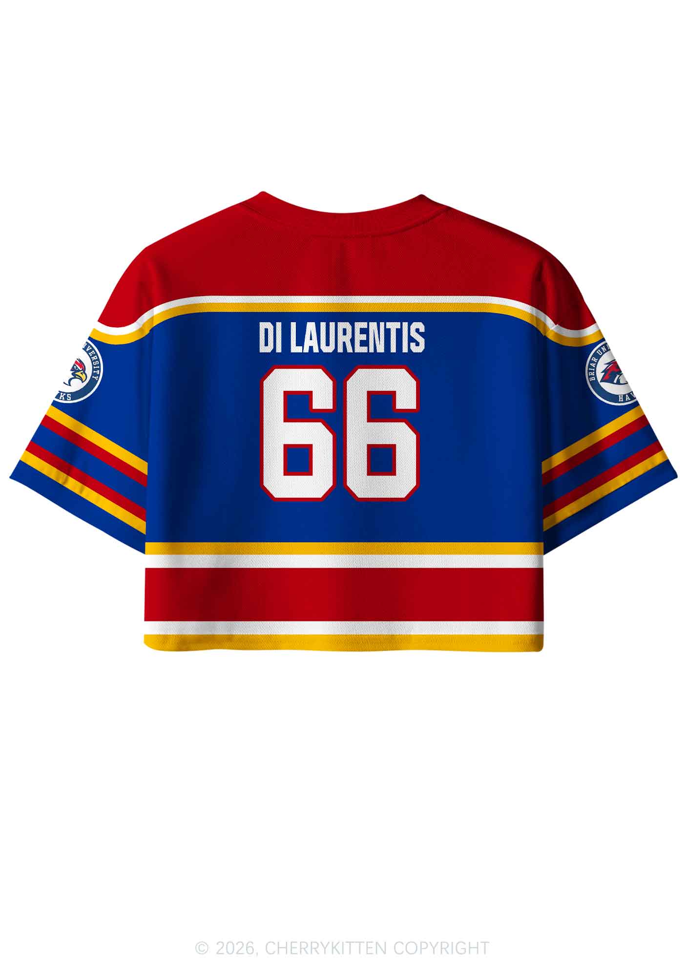 I Love Four Hockey Boys DL Y2K Crop Sport Jersey Shirts Cherrykitten