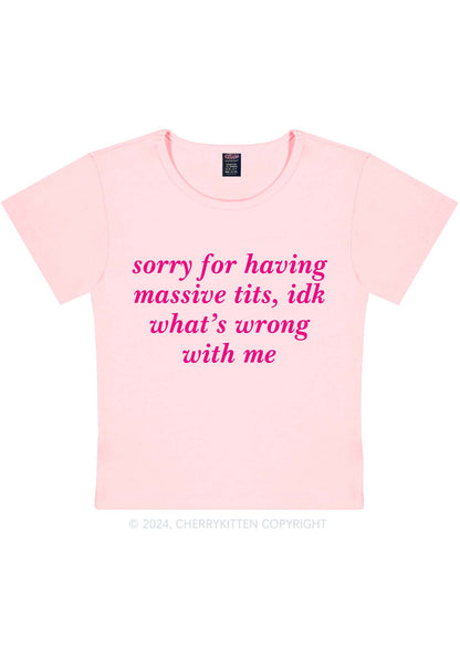 Sorry For Massive Txts Y2K Baby Tee Cherrykitten