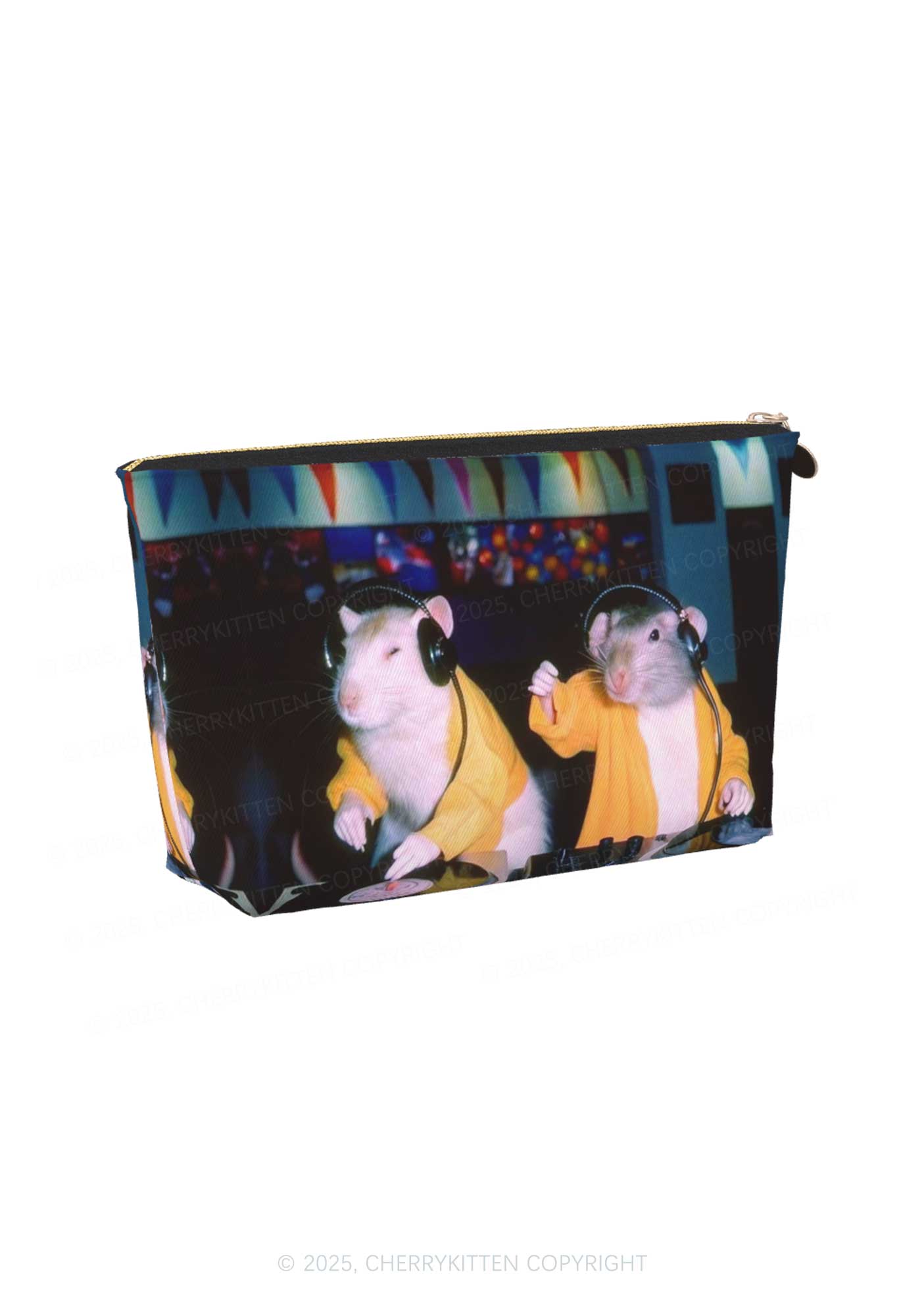 DJ Rats Y2K Leather Makeup Bag Cherrykitten