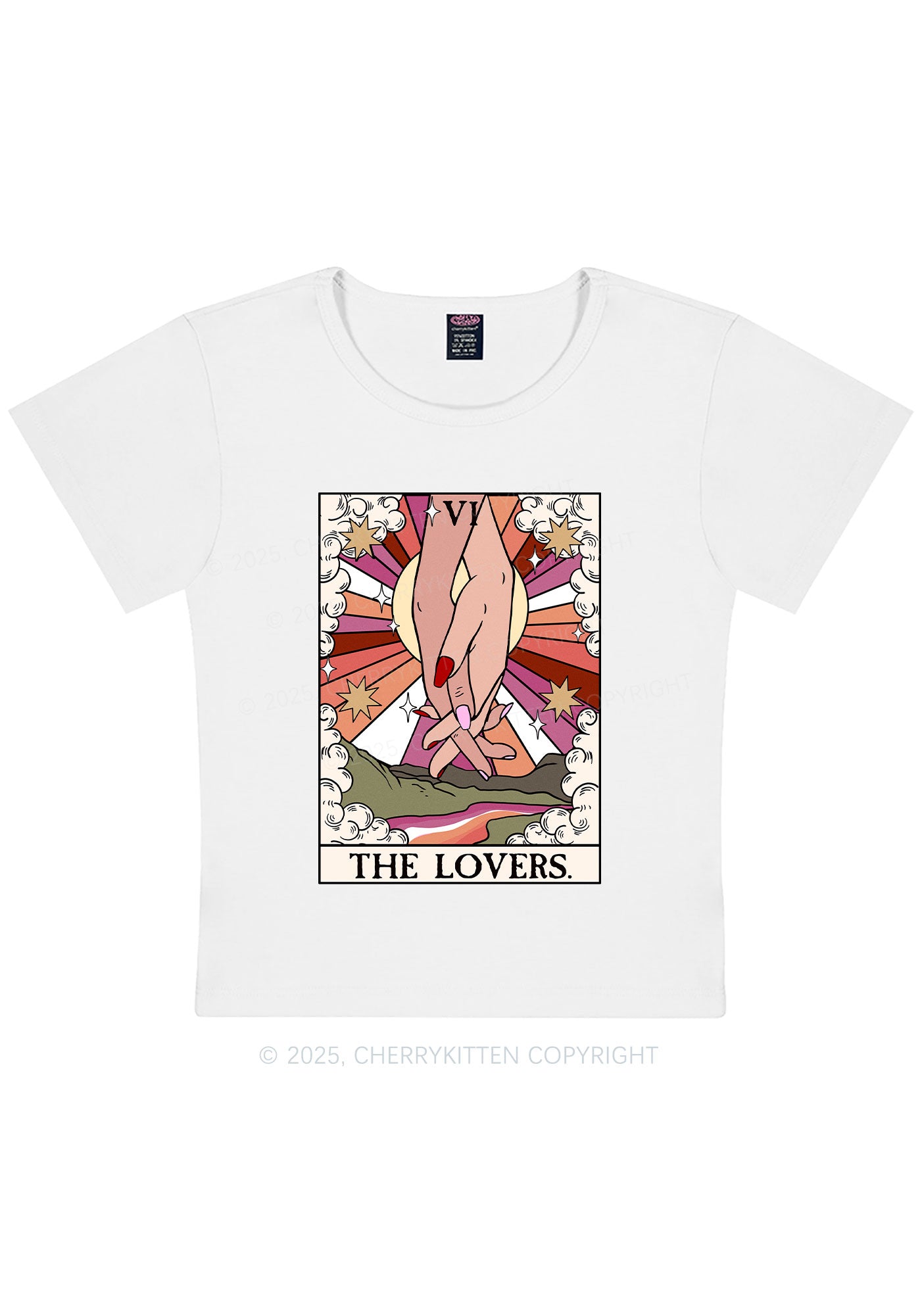 Curvy The Lesbian Lovers Pride Y2K Baby Tee Cherrykitten