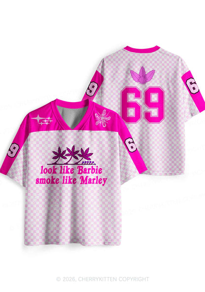 Smoke Like Marley Y2K Sport Jersey Shirts Cherrykitten