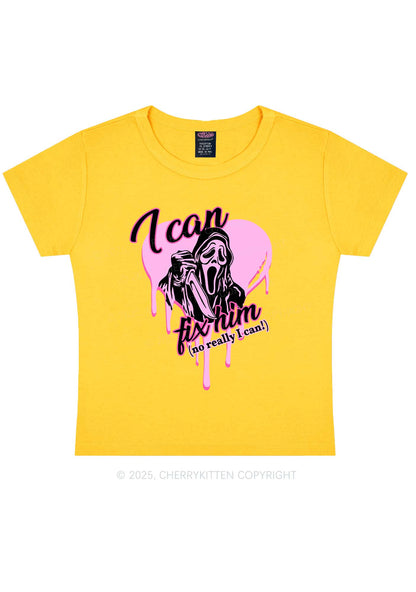 Halloween Ghost Fix Him Y2K Baby Tee Cherrykitten