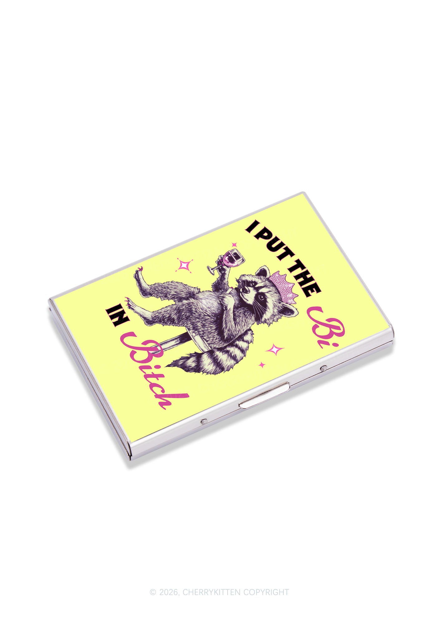 I Put Bi In Bxxch Raccoon Pride Y2K Mirror Cigarette Case Cherrykitten