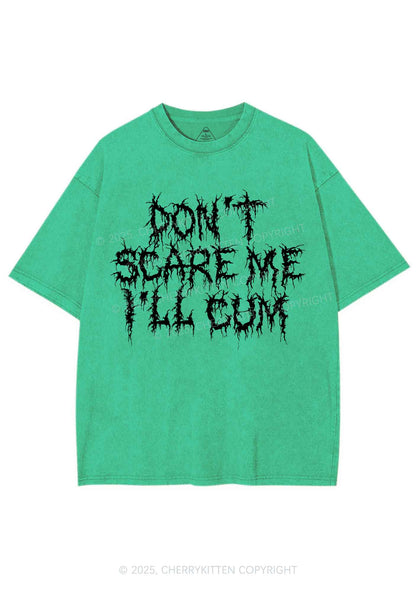 Halloween Dont Scare Me Cum Y2K Shirts Washed Tee Cherrykitten