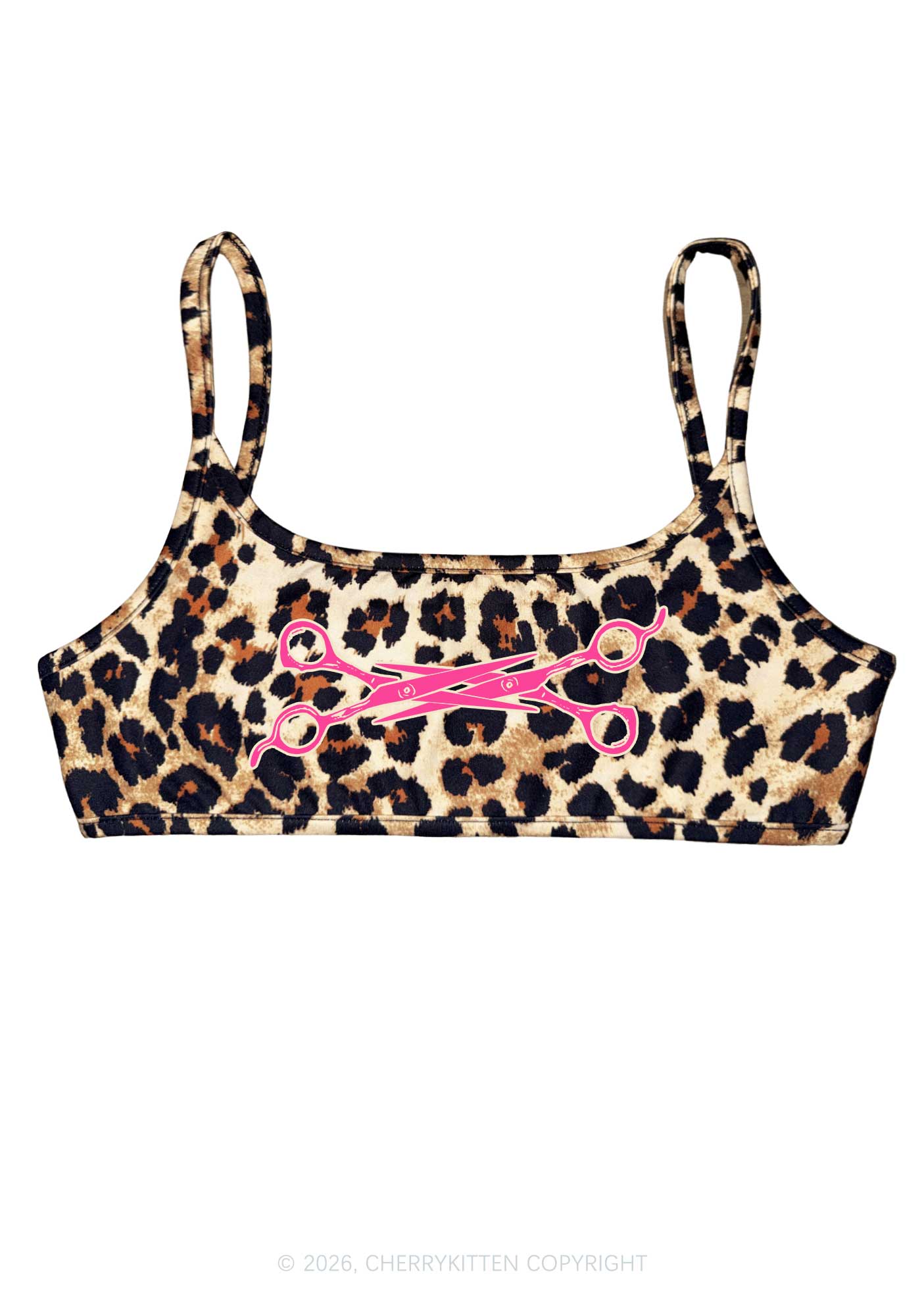 Pink Scissor Pride Y2K Super Crop Cami Cherrykitten