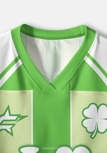 Custom I Love Irish Goodbyes St Patricks Y2K Crop Sport Jersey Shirts Cherrykitten