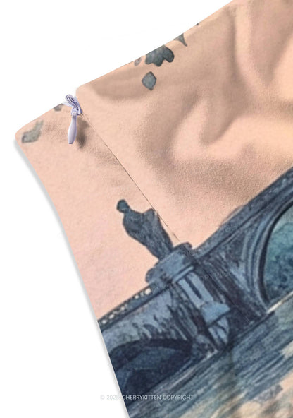 Best Friends Y2K Print Mini Skirt Cherrykitten