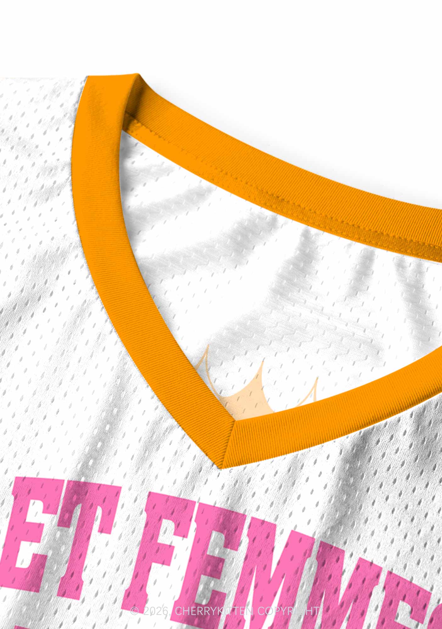 Orange I Let Femmes Top Me Pride Y2K Sport Jersey Tank Cherrykitten