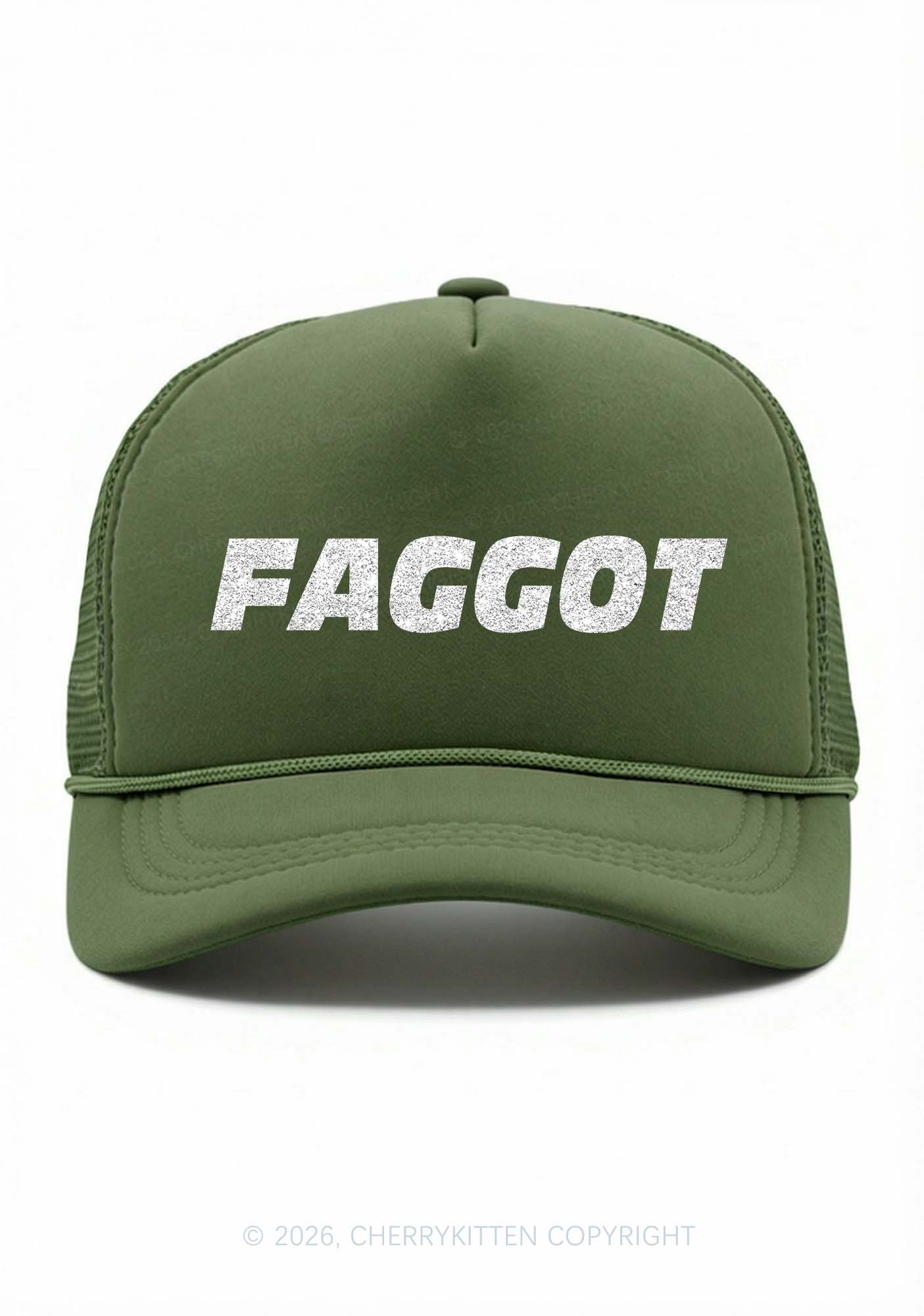 Glitter Faggot Pride Y2K Trucker Hat Cherrykitten