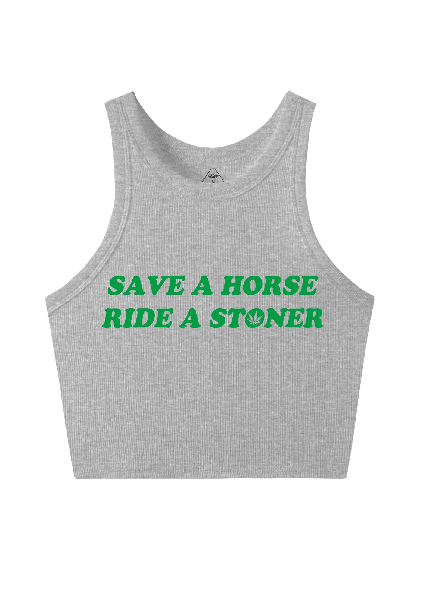 Save Horse Ride Stoner Y2K Crop Tank Top Cherrykitten