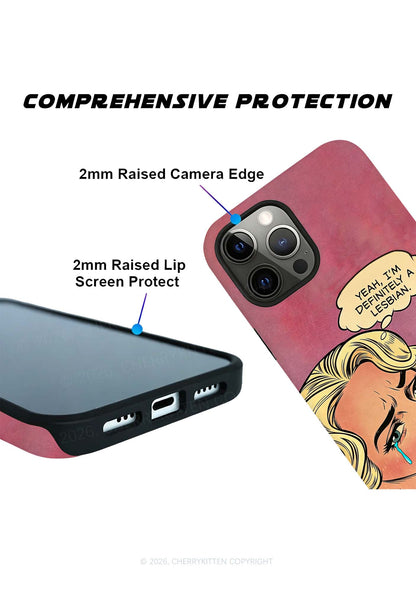 Im Definitely A Lesbian Pride Y2K Phone Case Cherrykitten