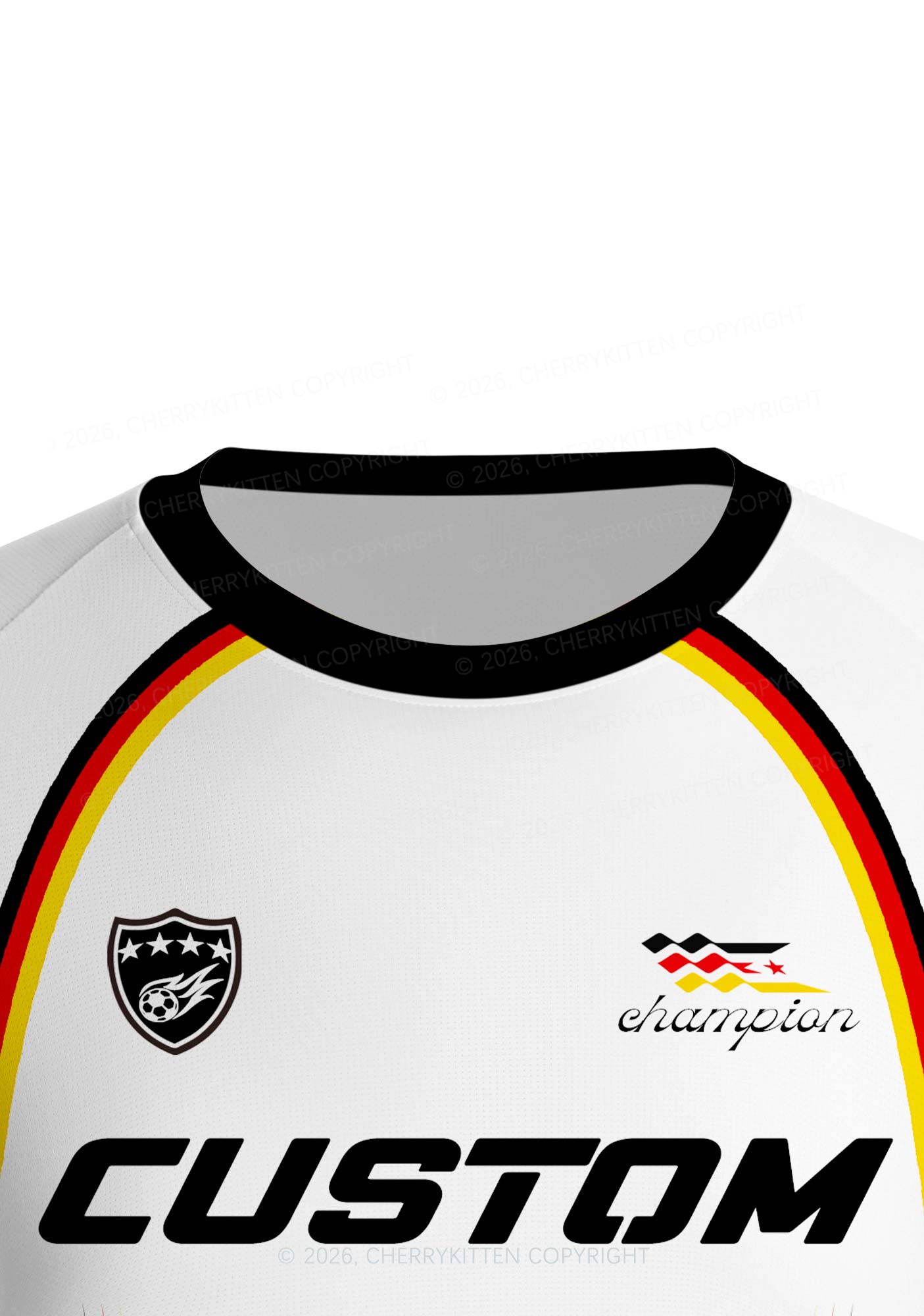 White Custom Text Y2K Football Jersey Shirts Cherrykitten