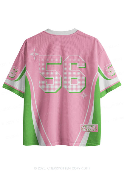 Custom Team Pink Mint Heart Y2K Sport Jersey Shirts Cherrykitten