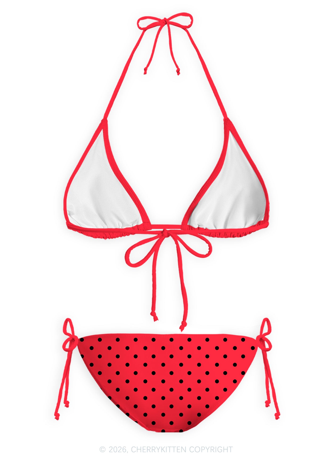 Goth Slxt Y2K Print Bikini Set Cherrykitten