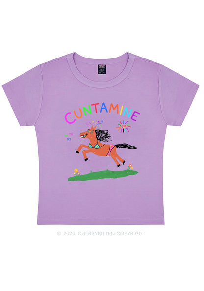 Cxxtamine Pony Y2K Baby Tee Cherrykitten