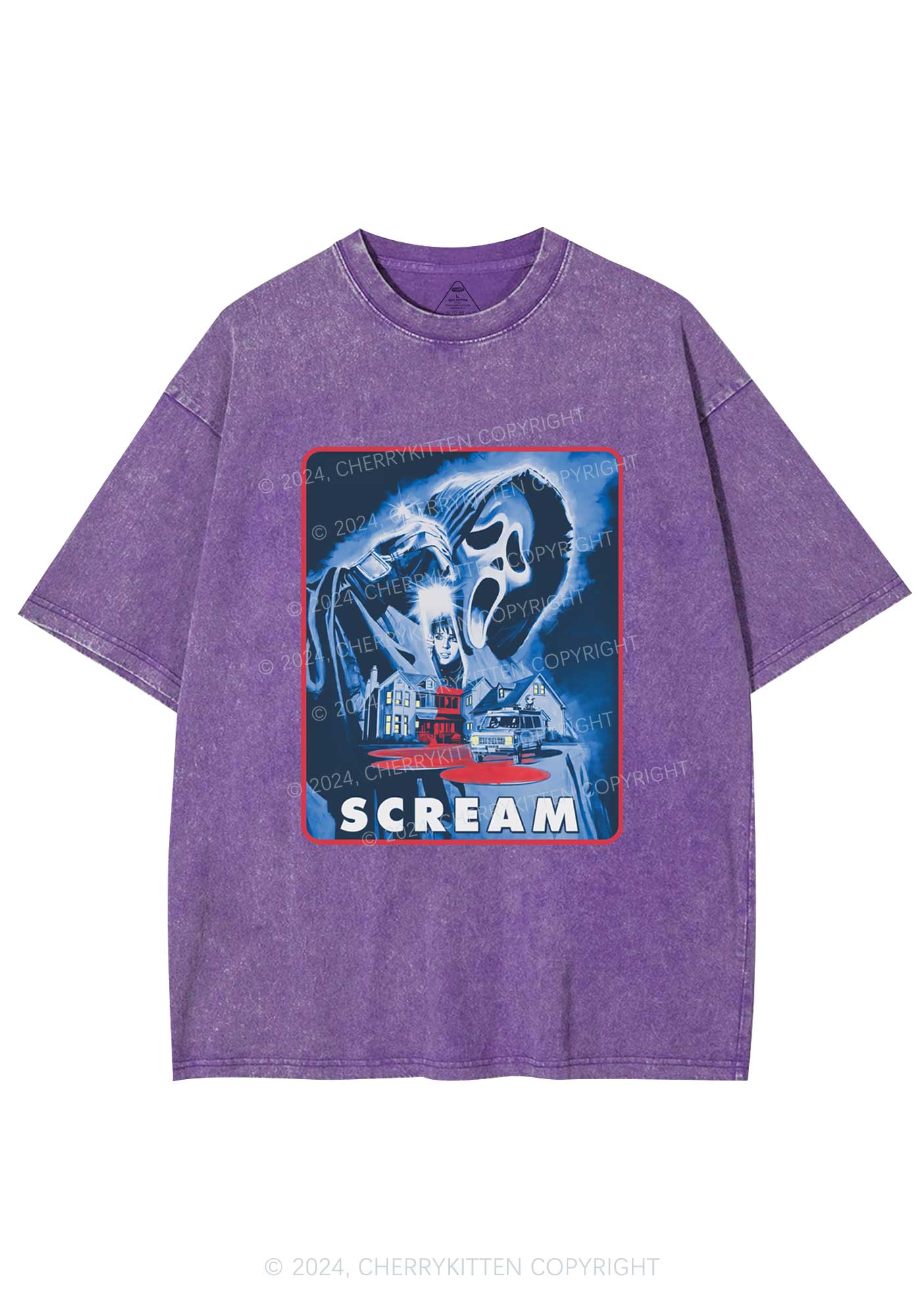 Scream Halloween Y2K Washed Tee Cherrykitten