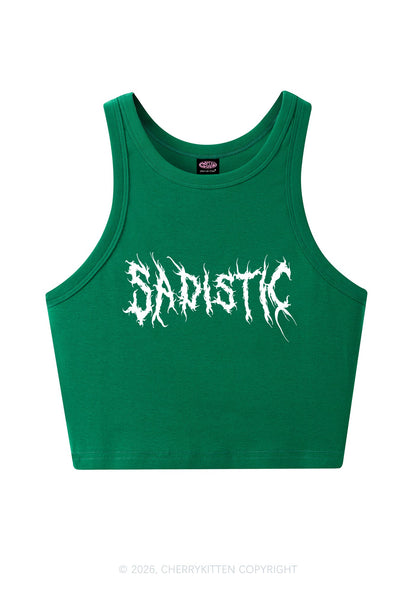 Sapistic Skull Y2K Crop Tank Top Cherrykitten
