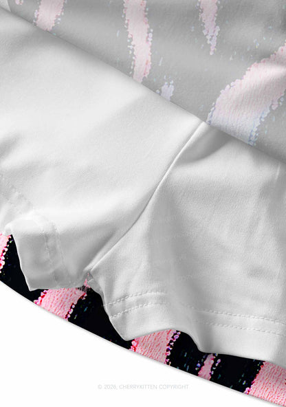 Trans Flame Pride Y2K Print Mini Skirt Cherrykitten